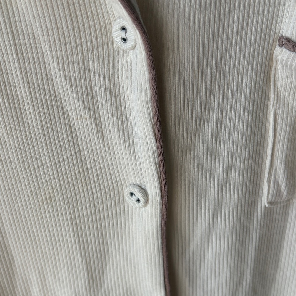 Nicole Miller Cream Ribbed Top - Picture 5 of 7